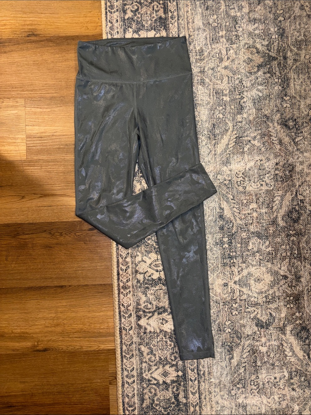 Mono B Metallic Charcoal High-Waist Leggings